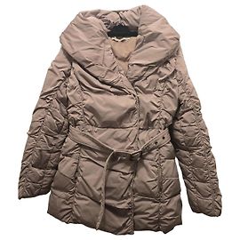 Autre Marque MCS Beige Short Belted Puffer Jacket Beige