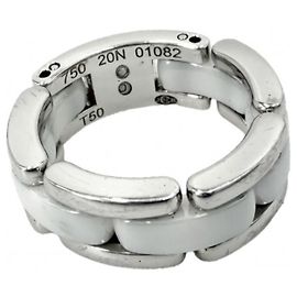 Anel de banda Chanel para mulher em prata e ouro branco Prata Branco