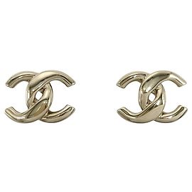 Boucles d'oreilles puces plaquées or Chanel Doré