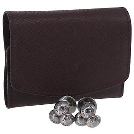 LOUIS VUITTON Taiga Botões de Abotoadura Ardoise Silver M30566 Auth bs35759 Prata Cinza