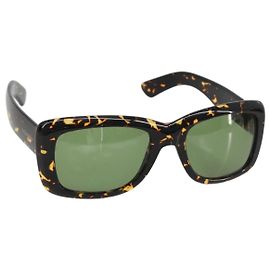 Occhiali da sole SAINT LAURENT in plastica marrone e oro Auth am11969A Marrone D'oro