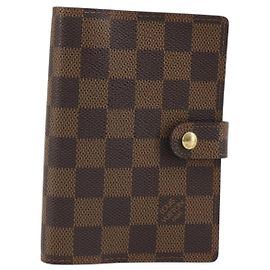 LOUIS VUITTON Damier Ebene Agenda PM Day Planner Cover R20700 LV Auth 189019 Damier ebene