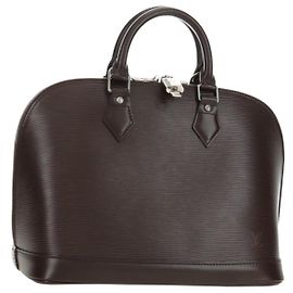 Bolsa LOUIS VUITTON Epi Alma Mocha M5214D LV Auth 189669V Marrom