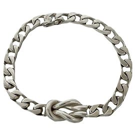 Tiffany & Co Pulseira charm de nó central vintage Tiffany Prata