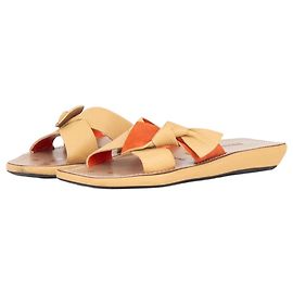 Miu Miu 2000s Angular Ribbon Sandalen Slides Beige