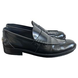 Chanel Mocassins en cuir noir Noir