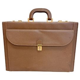 Gucci 0848 Old Gucci Attache Case Handbag Marron