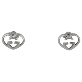 Pendientes Gucci Interlocking G Heart Plata