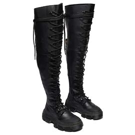Dr. Martens DMLX XTRM HI Over-the-Knee Leather Boots - Black Black