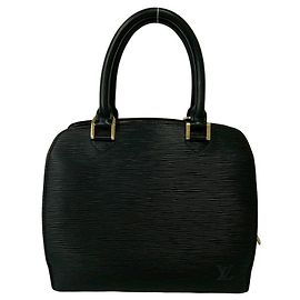 Sac à main Louis Vuitton Pont Neuf en cuir Epi Noir