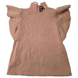 Emporio Armani Pink Turtleneck Top with Flared Sleeves Pink