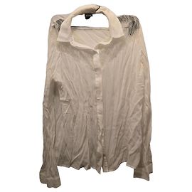 Pinko Weißes Viscose-Hemd mit Spitzendetails Weiß