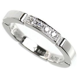 Anello Maillon Panthère in oro bianco 18K e 4 diamanti Cartier Altro
