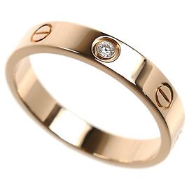 Anel Mini Love em ouro rosa 18K com diamantes Cartier Outro