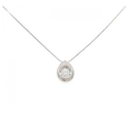 Autre Marque Colar de platina e diamantes Prata