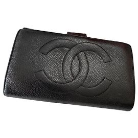 Chanel Classic Caviar Leather Wallet Black