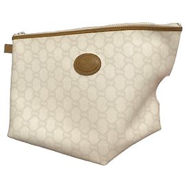Gucci GG Supreme Coated Canvas Pouch Clutch - Beige Beige