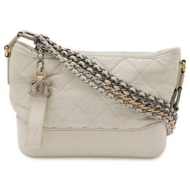 Bolsa de Ombro Hobo Chanel Gabrielle de Chanel Small Branco Cru