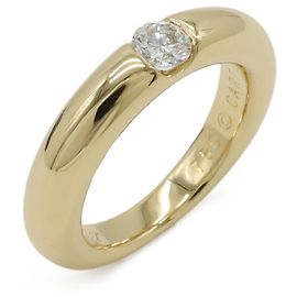 Cartier Ellipse Diamond Ring in 18K Yellow Gold Golden