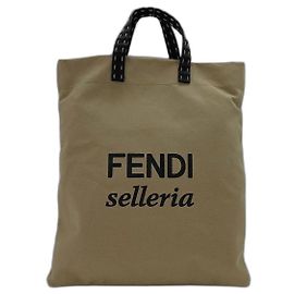 Fendi Selleria Handbag in Beige Beige