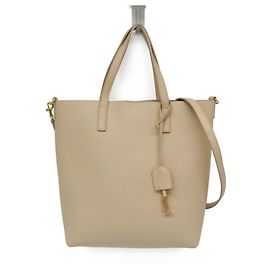 Sacola de compras Yves Saint Laurent Toy 498612 Bege