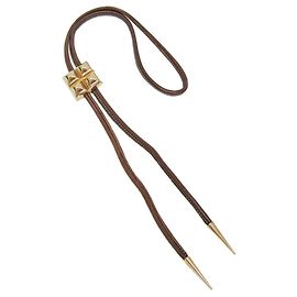 Hermès Hermes Medor Bolo Tie Brown Golden