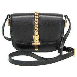 Mini borsa a tracolla Gucci Sylvie 1969 Nero