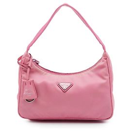 Prada Pink Mini Tessuto Re Edition 2000 Schultertasche Pink