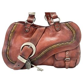 Bolsa Gaucho Christian Dior Marrom