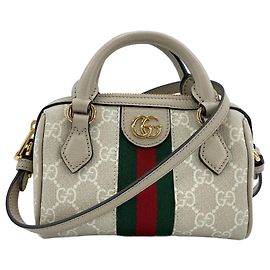 Bolsa 2-Way Gucci Sherry Line em bege Bege