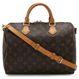 Sac à main Louis Vuitton Monogram Speedy Bandoulière 30 Marron Monogramme