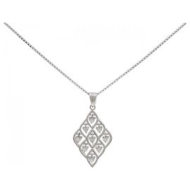 Autre Marque Diamant-Halskette PT900 PT850 Silber