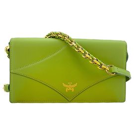 MCM 2-Way Pouch Bag in Green Green