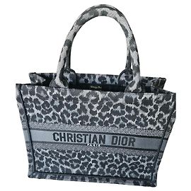 Christian Dior Book Tote Leopardato Nero Grigio