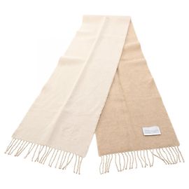 Sciarpa bicolore LOEWE Anagram Bianco Beige