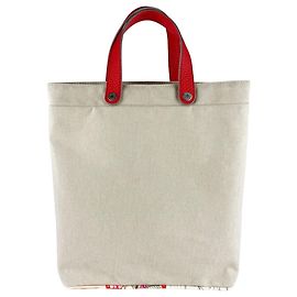 Hermès Hermes Petit H Sac de Toile Handbag Red Other