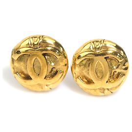Boucles d'oreilles à clip dorées Chanel Doré