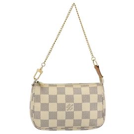 Louis Vuitton Mini pochette accesorios Damier Canvas Mini Beige
