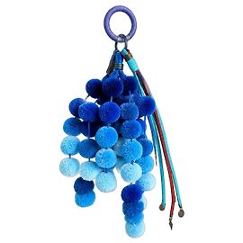 Autre Marque Nannacay Charm Pom-Pom Blu Blu Multicolore Paglia