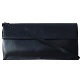 Hobbs Clutch Envelope em Couro Preto Preto