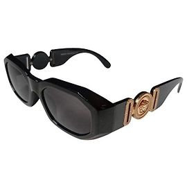 Versace Medusa Biggie Óculos de Sol Preto Dourado