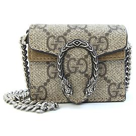 Étui pour écouteurs Gucci GG Supreme Dionysus Beige