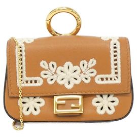 Fendi Nano Baguette Charm Brown