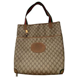 Sac cabas Gucci GG Supreme Marron Rouge Beige Vert