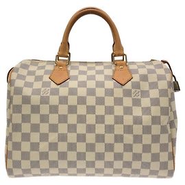 Bolsa Boston Louis Vuitton Damier Azur Speedy 30cm Azul