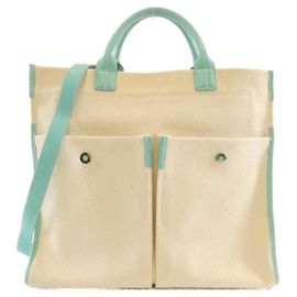 Tiffany & Co Bolsa Tiffany em Bege e Azul Tiffany Bege Outro