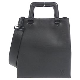 Louis Vuitton Epi Sac Plat Fold Handtasche Schwarz