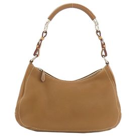 Bolsa de ombro em couro Prada BR1842 Marrom
