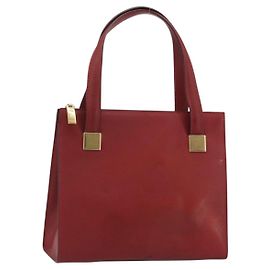 Céline Borsa CELINE in pelle rosso oro Auth bs35808 Rosso D'oro