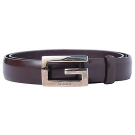 Fivela G prateada Gucci Marrom Bordeaux